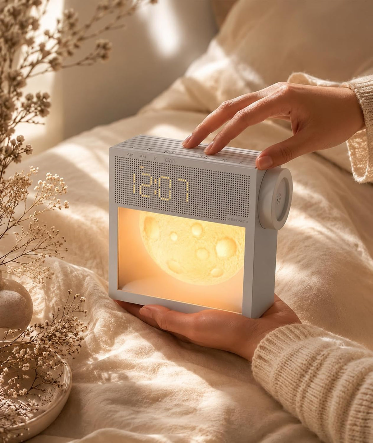 Rechargeable Sunrise Alarm Clock with Sound Machine and Night Light