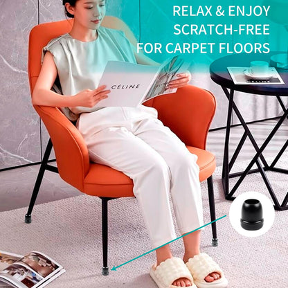 Chair Sliders for Carpet, 16PCS Furniture Sliders for Carpeted Floors & Hardwood Floors, Round Chair Glide Pads for Quickly and Easily Moving Furniture, Protect Floor(Clear, Fit 0.75"-1.1") | Chair Glides for Carpet & Hardwood Floor, Furniture Slides