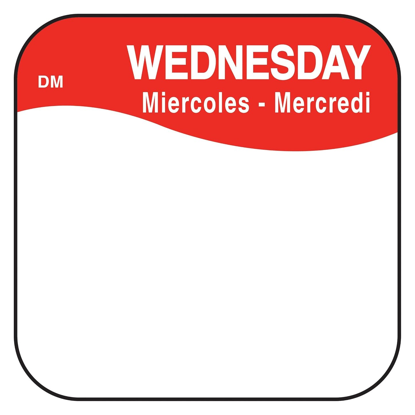 DayMark Safety Systems I132152 Day of The Week 3/4" Square Dissolvable Labels, Monday-Sunday, Label Dispenser Included (7,000 Labels)