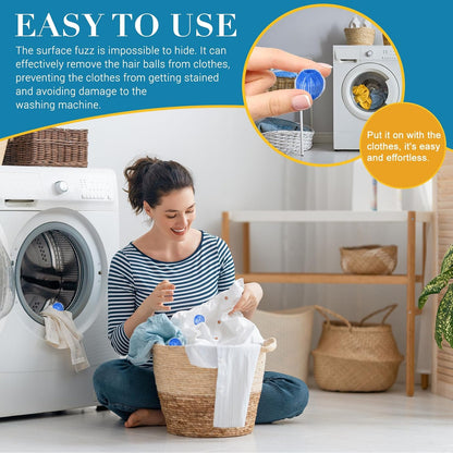 Pet Hair Remover for Laundry 12 PCS - Washing Machine Pet Hair Catcher Balls, Reusable to Remove Dog Cat Hair, Lint Fuzz, Save Time & Money