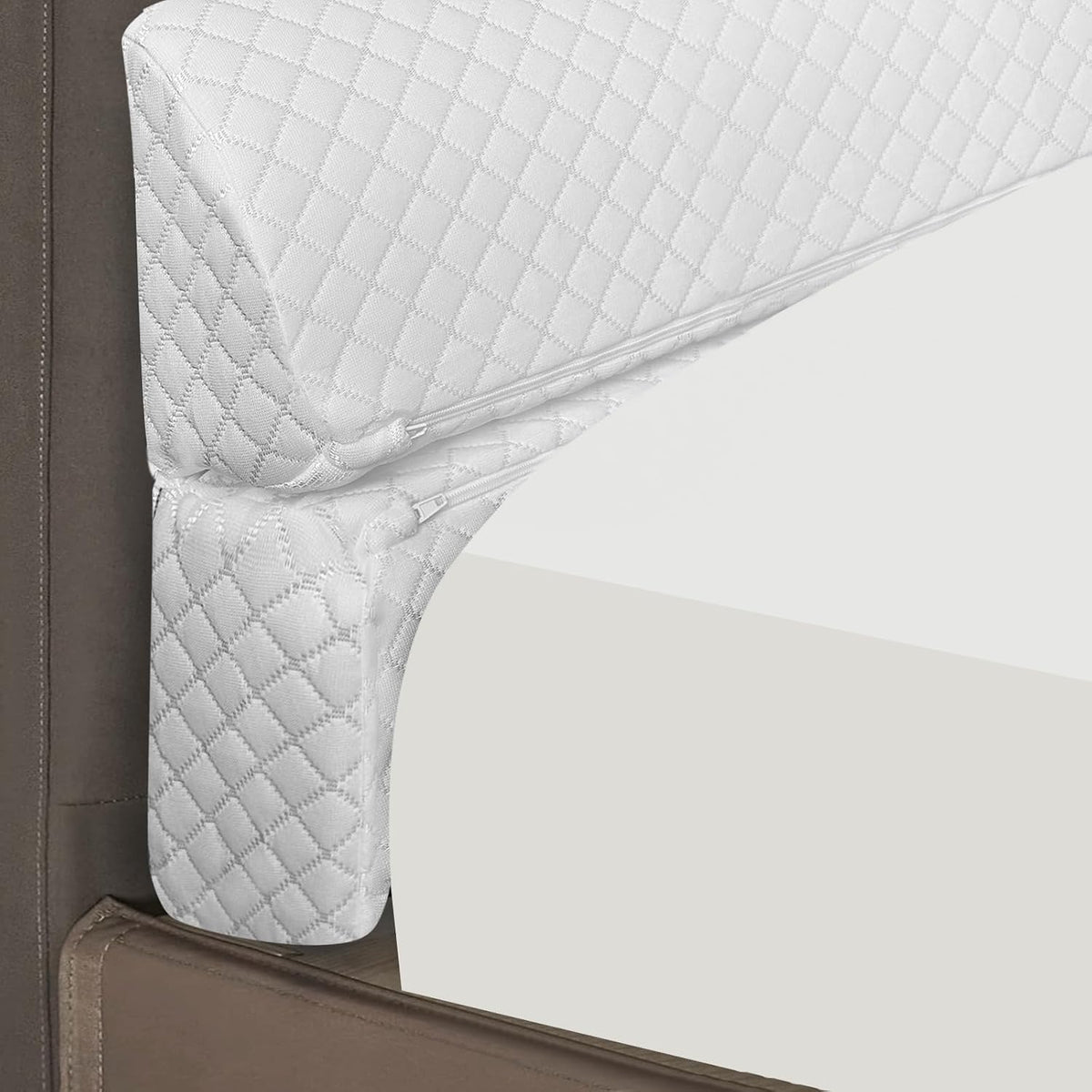 4 Modes Pillow Wedge for Headboard Gap, Foldable Bed Wedge Pillow, Bed Gap Filler King Size Fill The Gap (0-7"), Mattress Gap Filler Long Pillow Between Headboard and Mattress