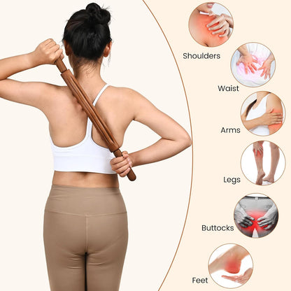 Wood Therapy Guasha Massage Stick Tools, Cellulite Massager Body Slim Brush