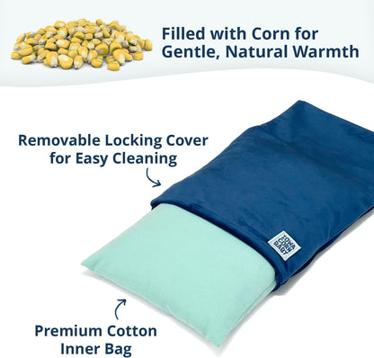 Microwave Heating Pad - Moist Heat Warm Compress for Back, Neck and Cramps