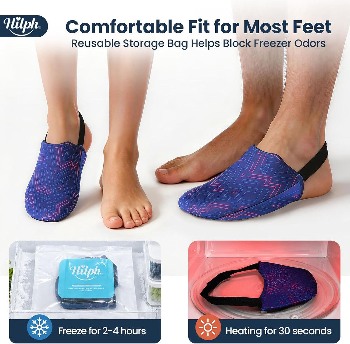 Hilph Foot Toes Ice Pack Wrap for Broken Toes & Bunion Surgery Recovery