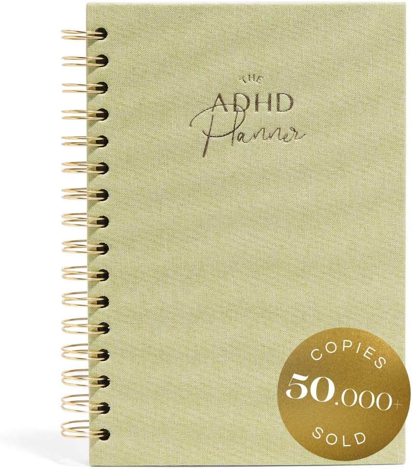 The ADHD Planner for Adults - Undated Daily & Weekly ADHD Journal for Disorganized People, 90 Days - Habit Tracker, Record Emotions & Mood - Academic Goals - Structure & Focus for Adults Brains