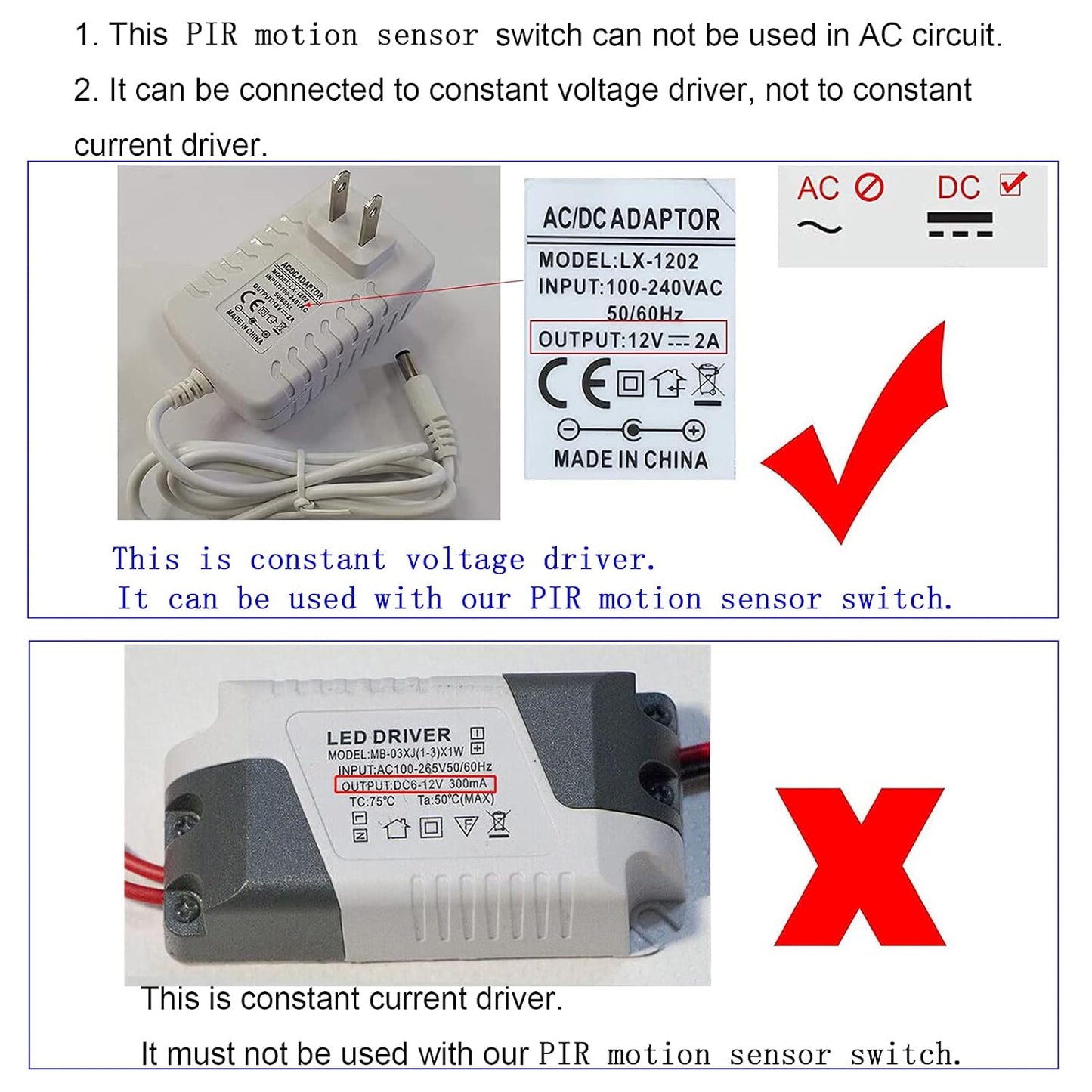 Motion Sensor Switch, DC 3.7v to 24V 4A PIR Motion Sensor for LED Lights, Mini Infrared Sensor Switch That can be Built into The Light bar or Box (3 Pieces 1037）, 3pieces 1037