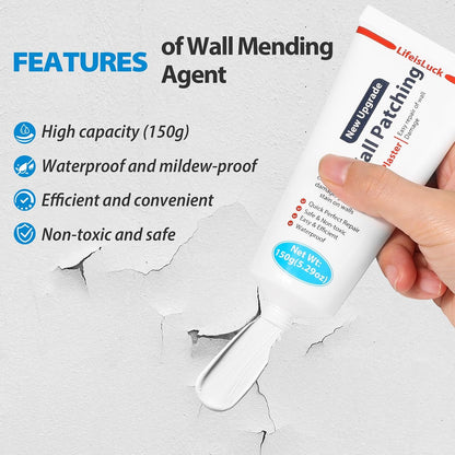 Drywall Repair Kit, Drywall Patch Repair Kit with 8.8OZ White Wall Repair Putty, Scraper Sandpapers Gloves for Heavy Duty Plaster Wall Repair, Easy to Fill Holes in Home Wall & Quick Repair Crack