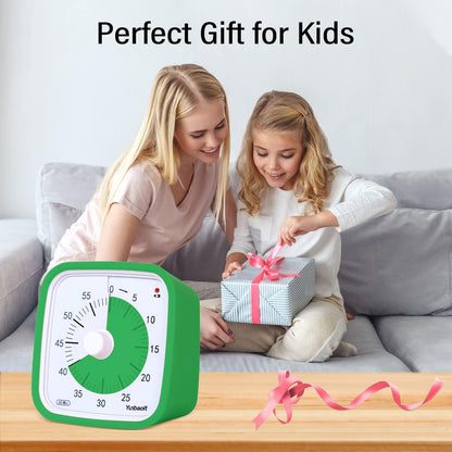 Yunbaoit Rainbow Visual Timer for Kids, 60-min Countdown Timer, Blue | Protective Case, No Ticking, Mute and Ringing Alarm Available, Time Management Tool, Low Power Reminder, for Study,Game,Work