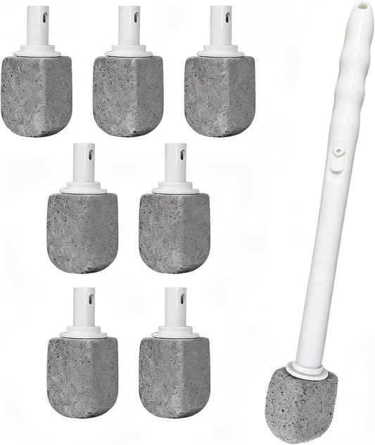 Convenient Pumice Stone Toilet Bowl Cleaner for Hard Water Ring & Stains | Removes hard water rings, calcium buildup & rust stains from toilet bowls without scratching porcelain.