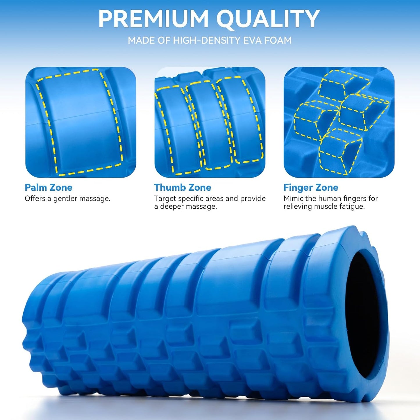 Krightlink Foam Roller High Density 13" Patented Exercise Roller for Deep Tissue Muscle Massage, Muscle Massage and Myofascial Trigger Point Release, Relieves Muscle Pain, Improves Mobility (Orange)