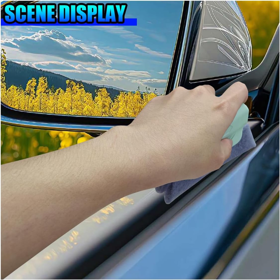 2PCS Magic Window Track Cleaner, Window Groove Cleaning Brush Tools Set, Hand-held Window Track Cleaner, Vehicle Clean Accessory for Sliding Door, Sill, Tile Lines, Shutter, Car Vents (GN&PK)