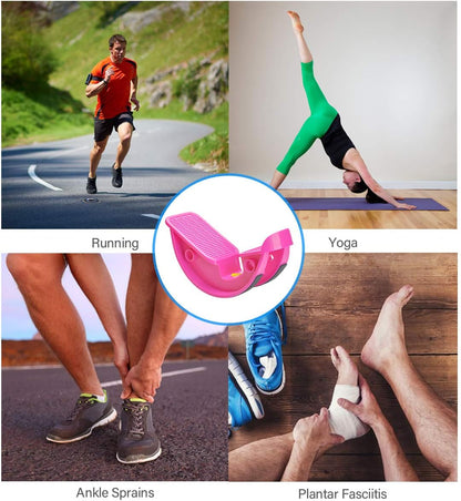 Foot Rocker Calf Stretcher Ankle Plantar Board for Achilles Tendonitis, Muscle Stretch, Feet and Shin Splint Pain Relief - Improve Calf Flexibility, Ankle Mobility - Rose