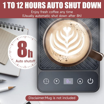 Mug Warmer - Electric Coffee Mug Warmer with Timer,Coffee Cup Warmer for Desk Auto Shut Off,Smart 6-Temperature Control, Coffee Accessories for Coffee Lovers, White | Coffee Cup Warmer for Desk Auto Shut Off,Smart 6-Temperature Control, Coffee