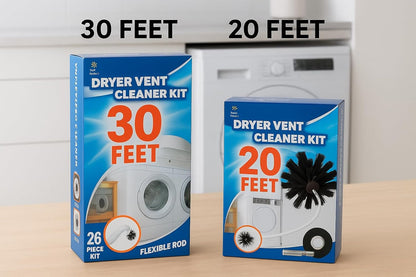 The Professional Dryer Vent Cleaner Kit -(20-Feet) Innovative Lint Remover Reusable Strong Nylon| Flexible Lint Brush with Drill Attachment for Faster Cleaning