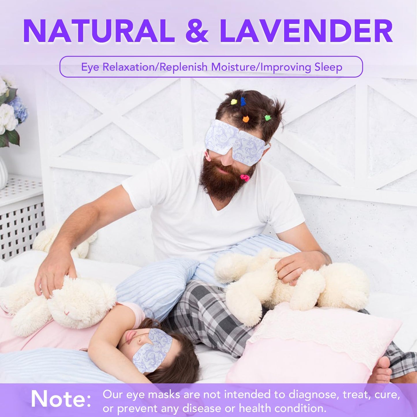 XPCARE 48 Pack Steam Eye Masks for Dry Eyes, Self Heated Steam Warm Eye Mask, Disposable Heated Eye Mask for Dark Circles, Puffy Eyes, Relief Stress Eye Fatigue (Unscented)