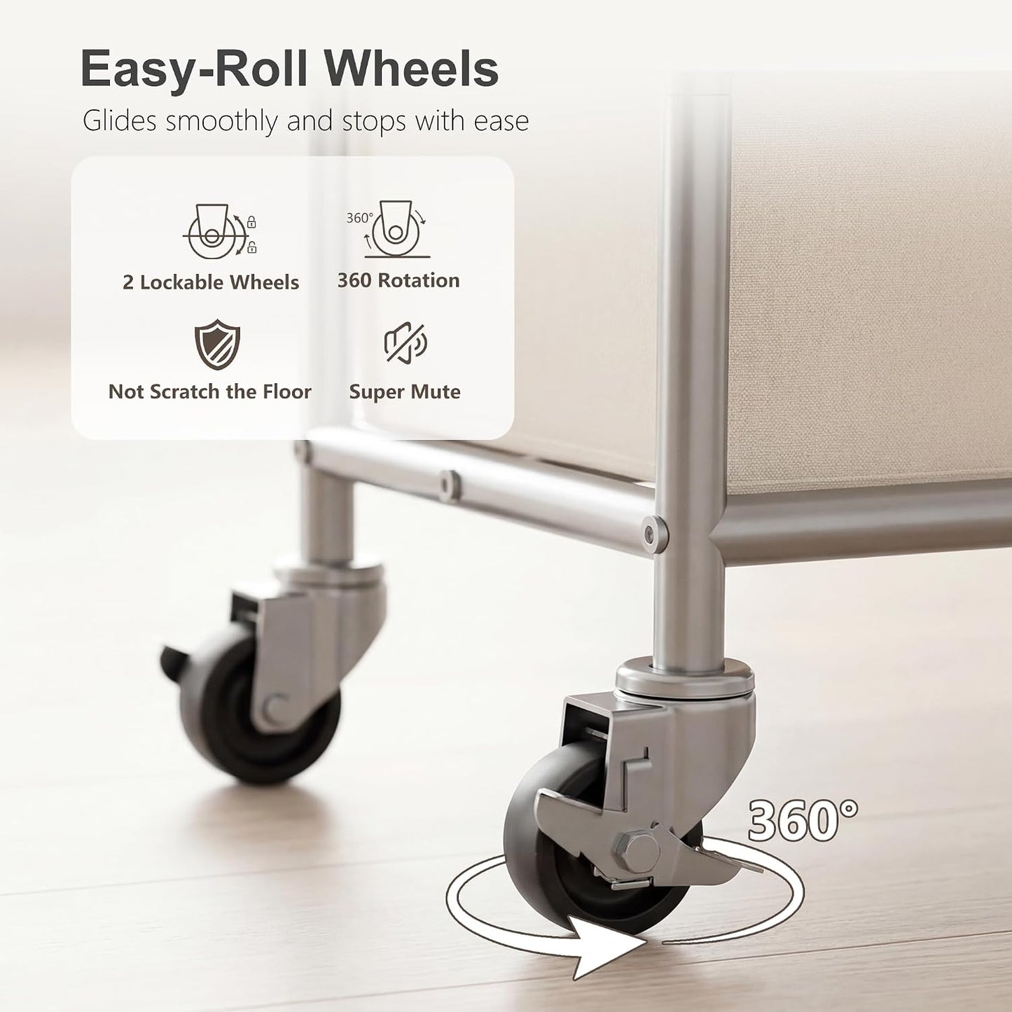 Heybly 3-Section Laundry Sorter Hamper,Rolling Laundry Hamper with Removable Bags – Heavy-Duty Laundry Sorter Cart with Wheels for Dirty Clothes, 40.2 x 15.4 x 33.1 Inches HLH024P03
