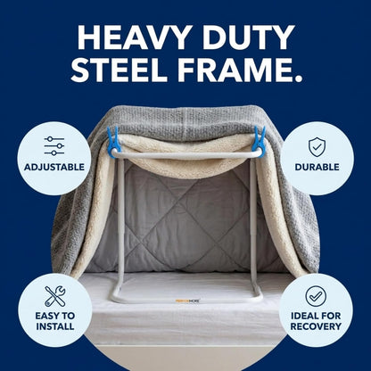 Performore Blanket Lifter for Feet, Bed Lifter, Adjustable 23-31 Inch Bed Cradle, Fits Twin to King Size, Heavy Duty Steel Foot Tent, 2 Clips Included, for Arthritis Restless Legs Surgery Recovery
