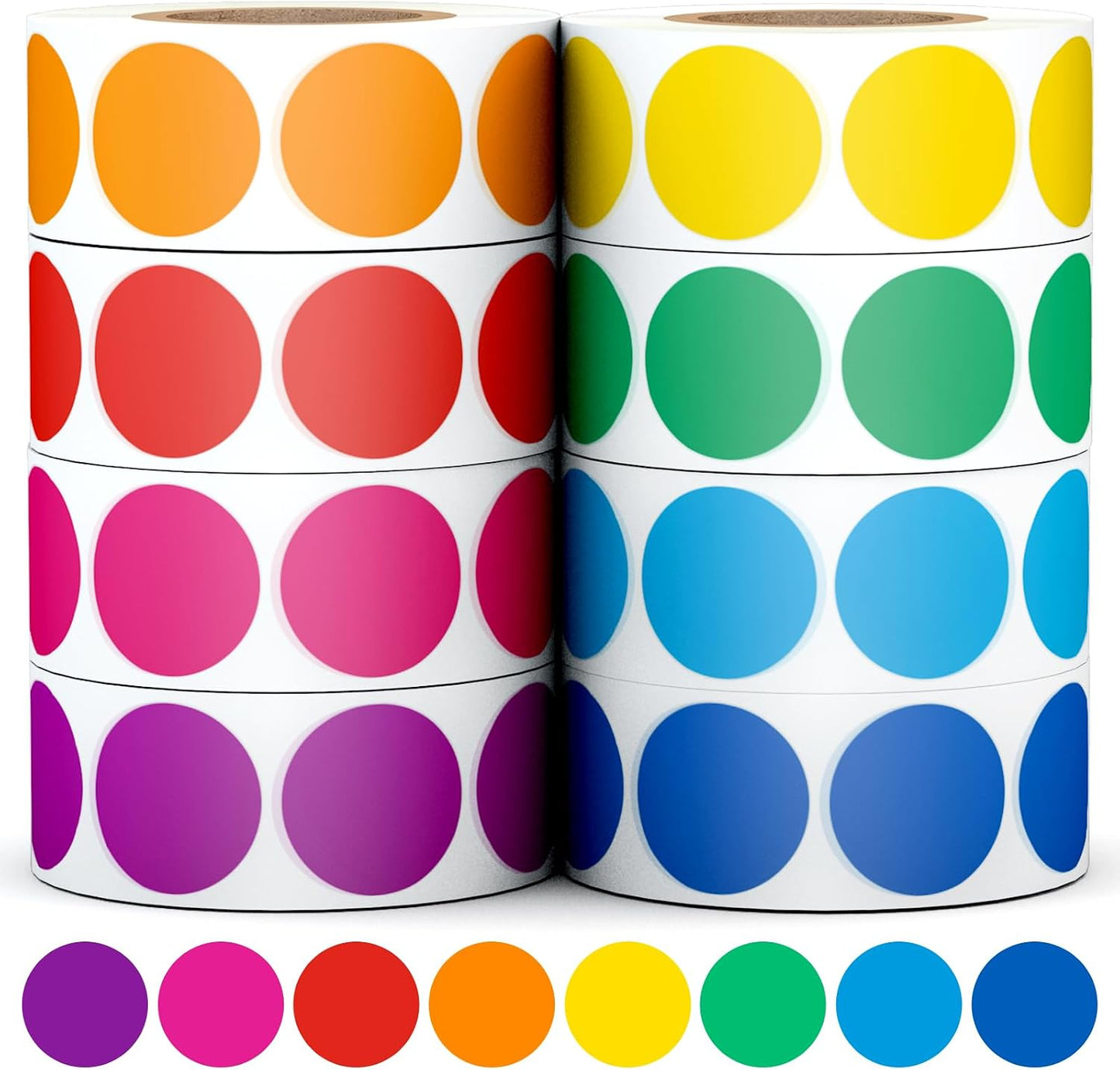 1600 PCS, 3/4" Color Round Dot Stickers, 10 Colors-20 Sheets | Circle Color Coding Blank Labels for Kids/Office/Classroom, Easy Peel, Ideal in Garage/Yard Sale Price self-adhesive Labels
