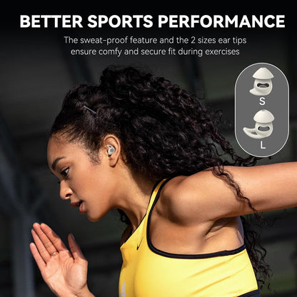 Sleepals micro Sleep Earbuds for Side Sleepers | Sleep Headphones with Soft and Snug Fit | Moderate Noise Reduction (not ANC) | Small and Light, 4H Single Play, 28H with Charging Case (Orange)