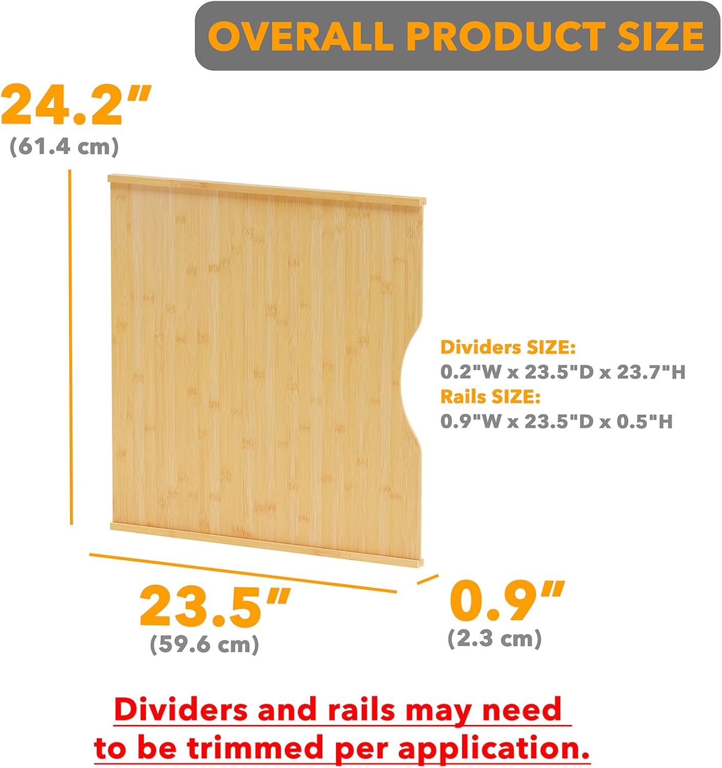 SpaceAid 6 Pack Tray Dividers for Cabinets, Pressboard Kitchen Cookie Baking Sheet Organizer for Cabinet, Vertical Pan and Trays Organizers for Pantry Storage