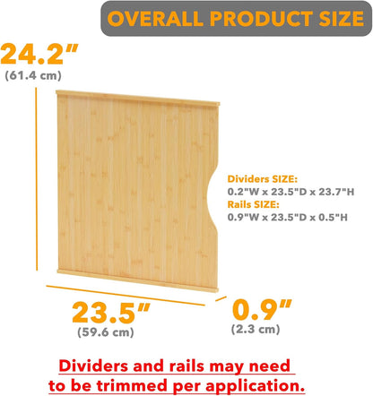 SpaceAid 6 Pack Tray Dividers for Cabinets, Pressboard Kitchen Cookie Baking Sheet Organizer for Cabinet, Vertical Pan and Trays Organizers for Pantry Storage