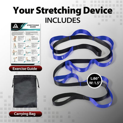 Acozycoo Stretching Strap with Loops for Physical Therapy,Knee,Calf,Back
