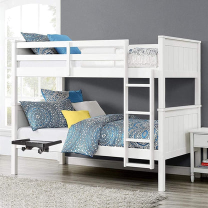 Forzaddik Floating Nightstand Bed Side Shelf Tray, for Bunk Bed/Kids Room | Bedside shelf tray with cup holder, phone/tablet slots, cable holders. Clamp fits 0.6"-3.4" bed frames.Easy install
