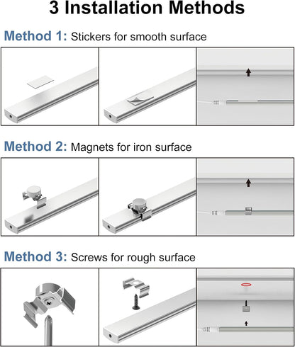Motion Sensor Cabinet Lighting, 4500K Daylight, 3 Pack 12 inch Linkable