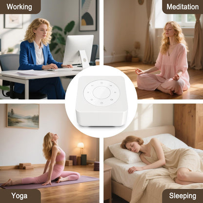 White Noise Sound Machine, Noise Machine for 20 Soothing Sounds, 2 Customizable Shortcut Buttons, Timer, Memory Function, USB-A Cable Included (Battery&Adapter NOT Included)for Baby, Kids&Adult(Black)