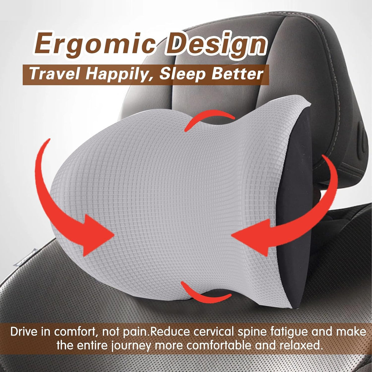SPRFUFLY Make Relaxing Car Headrest Pillow, Car Neck Pillow for Driving