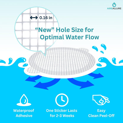 25 Pack Disposable Shower Drain Hair Catcher Mesh Stickers - Peel & Stick Drain Strainers to Prevent Clogs, Strong Waterproof Adhesive, Mess-Free Disposable Drain Covers for Shower & Bathtub