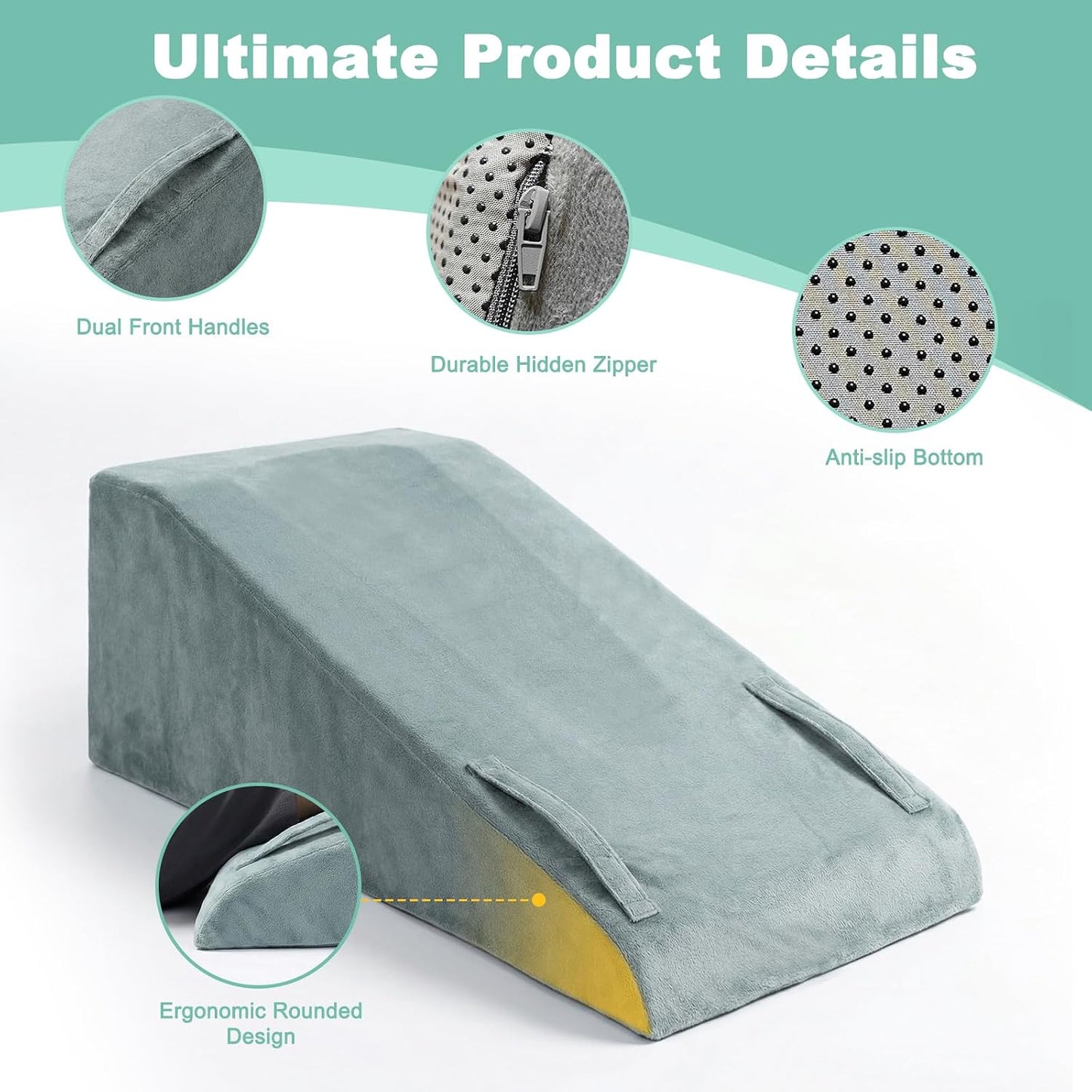 Leg Elevation Pillows for After Surgery, Memory Foam Knee Pillow for Knee Replacement Surgery, Leg Pillow Surgery Recovery Equipment for Sciatica Lower Back Hip Ankles