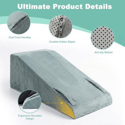 Leg Elevation Pillows for After Surgery, Memory Foam Knee Pillow for Knee Replacement Surgery, Leg Pillow Surgery Recovery Equipment for Sciatica Lower Back Hip Ankles