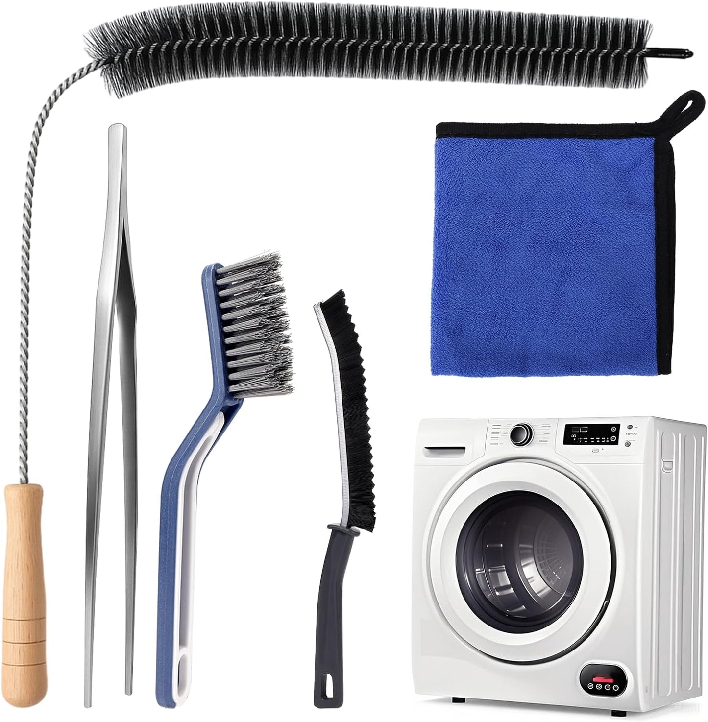 Dryer Vent Cleaner Brush,Flexible Clothes Dryer Lint Brush | Lint Trap Cleaning Tool,Laundry Room Essentials Lint Remover Accessories,Refrigerator Coil Brush,Household Cleaning Supplies