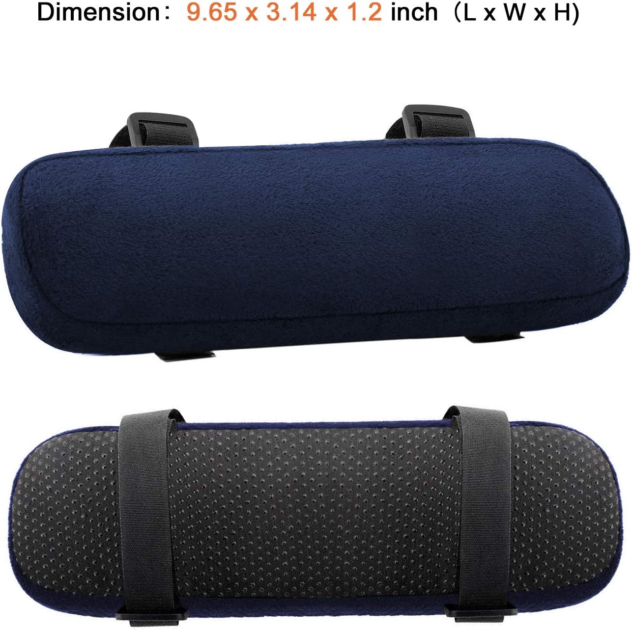 MOSISO Chair Armrest Pads, Home/Office Chair Arm Rest Covers, Black | 2 Pack Memory Foam Comfy Computer Gaming Elbow Cushion, Removable Washable Elbow, Support Forearm Pressure Relief