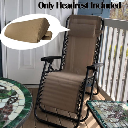 Zero Gravity Chair Set of 2 Replacement Pillow Headrest with Elastic Band, Universal Soft Removable Padded Cushion Head Pillow for Zero Gravity Lounge Chair, Folding Patio Lawn Recliner Chairs, Blue