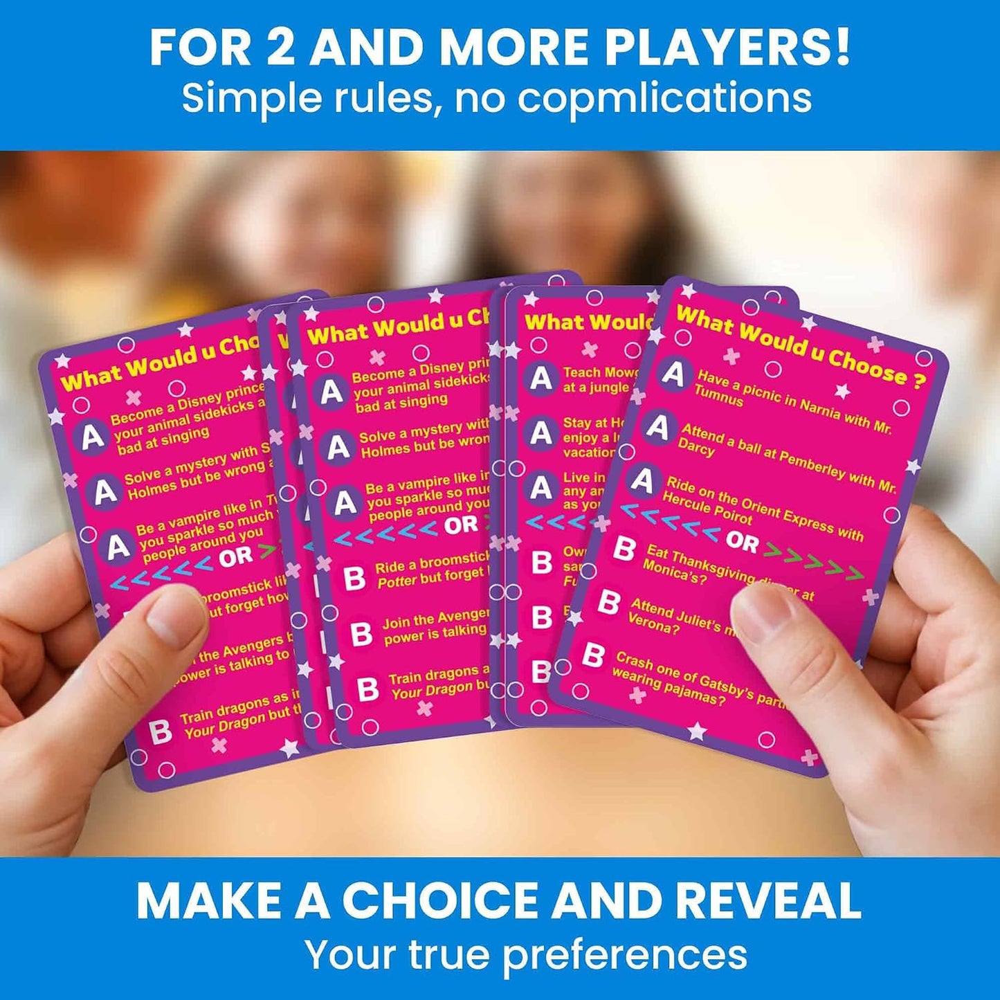 QUOKKA Card Game for Teens, Kids, Adults – 500+ Hilarious Travel & Vacation Scenarios | Funny Getaways What Would You Choose Challenge | Family Nights & Party Game for Friends, Road Trips & Sleepovers