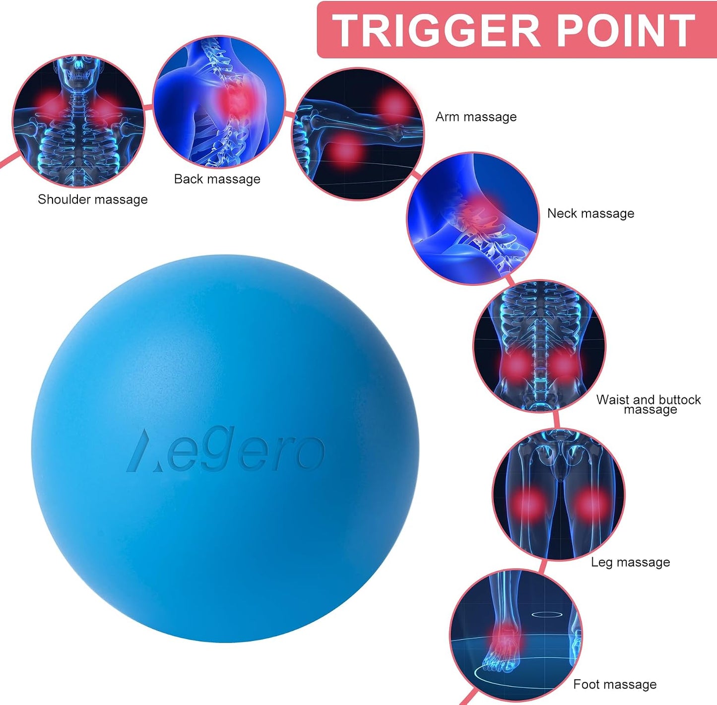 Massage Lacrosse Balls for Myofascial Release,Yoga Deep Tissue Massage,Trigger Point Therapy and Foot Plantar Fasciitis,Muscle Soreness Massager Ball (2Pack,Deep Blue and Purple) | Get Rid Of Muscle Pain,Massage Anywhere