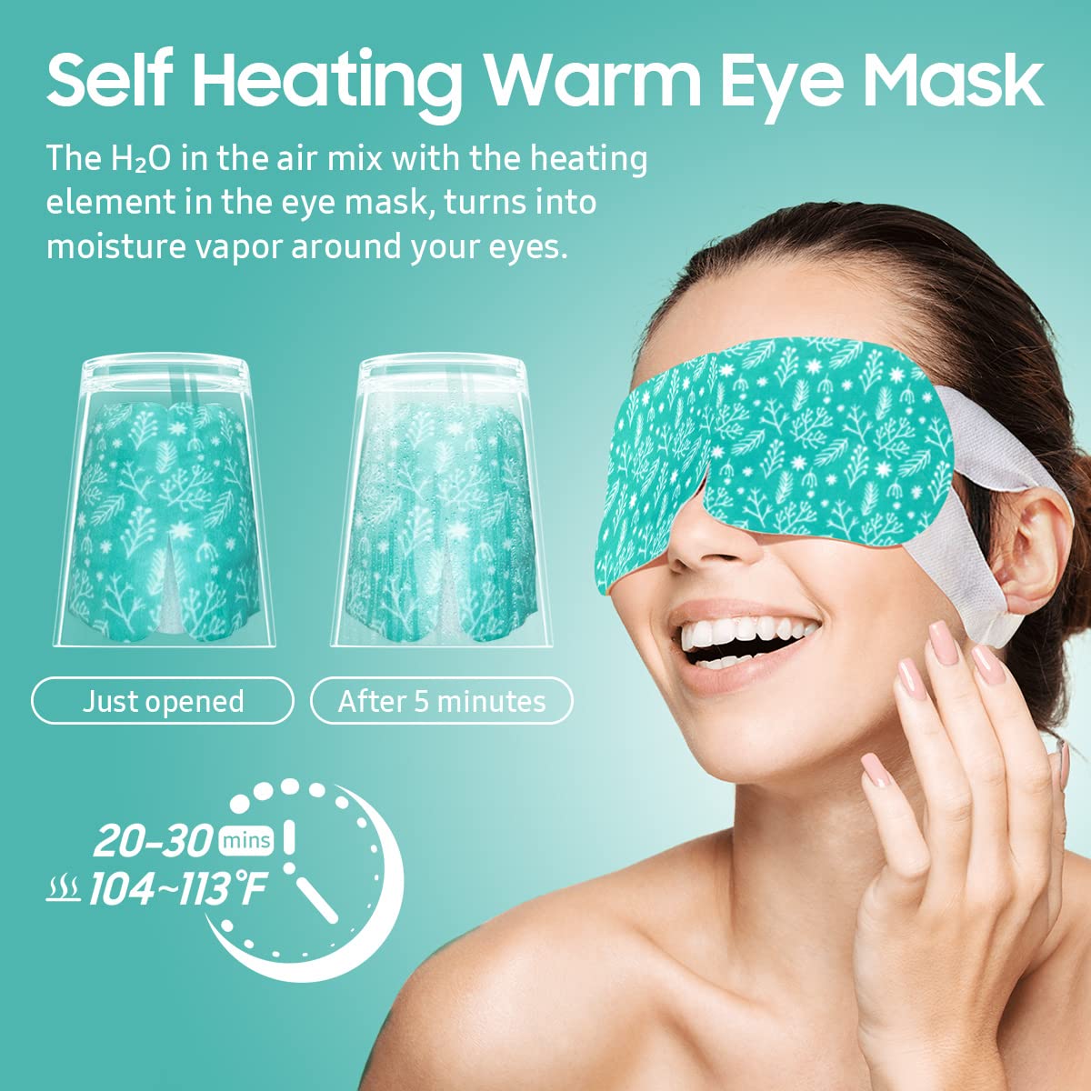 BeHoomi Steam Eye Mask, 10Packs Heated Eye Mask, Self Heating Disposable SPA Warm Compress for Eyes Sleep Mask, Travel Essentials & Relaxation Gifts for Women (Lavender Scent)