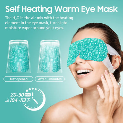 BeHoomi Steam Eye Mask, 10Packs Heated Eye Mask, Self Heating Disposable SPA Warm Compress for Eyes Sleep Mask, Travel Essentials & Relaxation Gifts for Women (Lavender Scent)