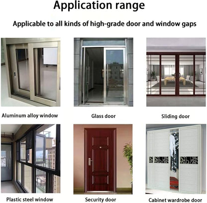 33 Ft Gray Self-Adhesive Soundproofing Weather Stripping for Doors and Windows, 0.35" Wide x 0.2" Thick