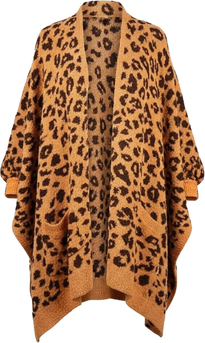 Wearable Blanket Sherpa Poncho Unique Office Work Warm Cozy Shawl TV Throw Blankets, Plush Cape Wrap for Adults