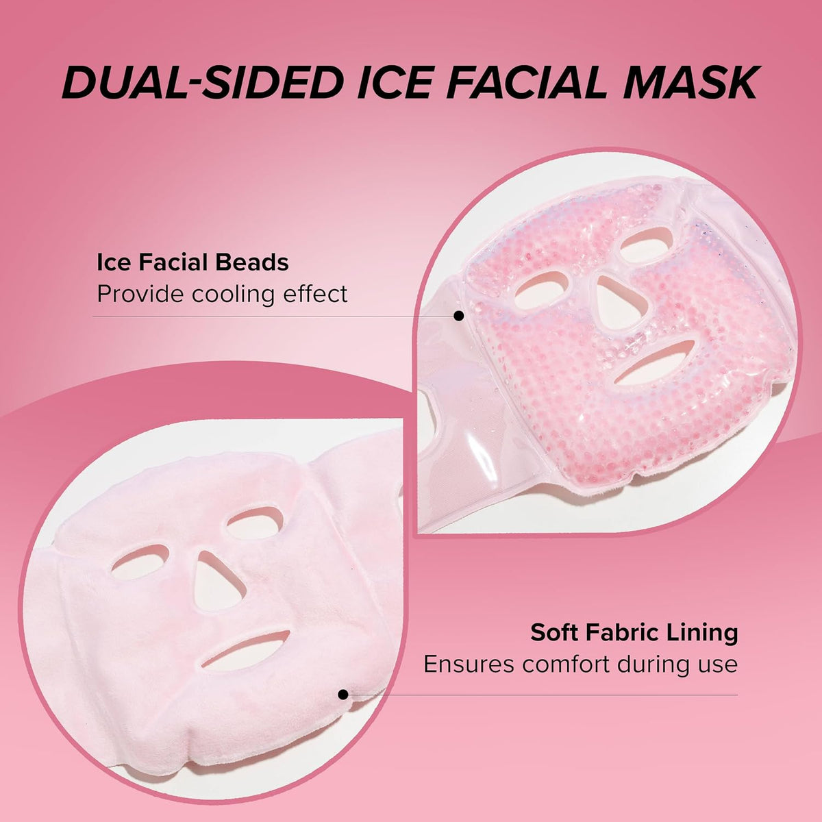 SKIN GYM CryoChill Ice Beaded Face Mask, Reusable Cooling Cryo Puffiness