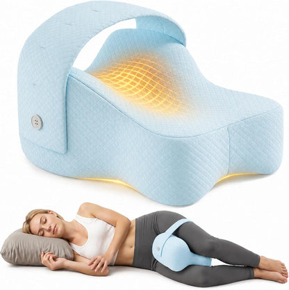 Knee Pillow for Side Sleepers, Alignment Pillow for Side Sleepers, Relief Hip & Sciatica Pain, Nourial Pillow Between Legs for Pregnant Women and Seniors (Grey)