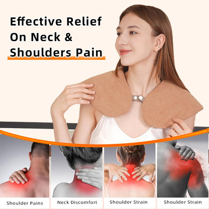 Large Heating Pad for Neck and Shoulders and Back, Over-Heat Protection Neck Shoulder Heating Pad, Detachable Washable Heated Neck Wrap with 5 Heats & Auto-Off, Lunilax Birthday Gifts for Women Elder
