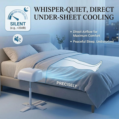Bed Fan Under Sheets Cooling System with 5 Speeds and Remote | Adjustable Height, for Hot Sleepers, Night Sweats Relief, Remote Included, 5 Speed Settings