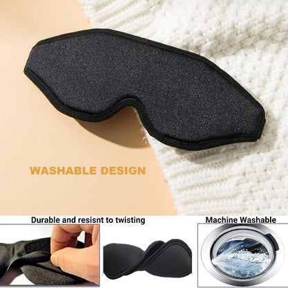 FAN WU Contoured Lash Mask: 100% Blackout & No Pressure | Deep 3D cups protect lashes; Soft sponge prevents snagging; Adjustable strap; Total blackout for naps
