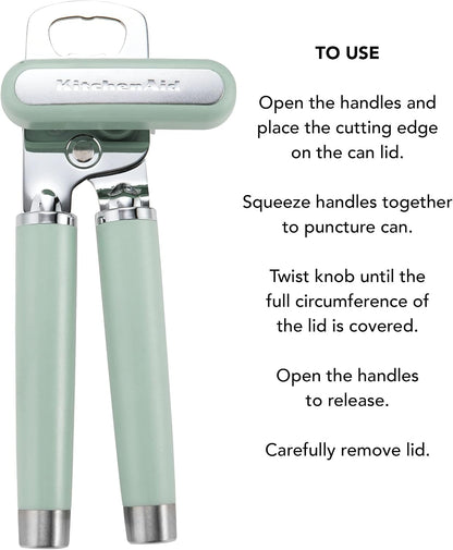 KitchenAid Gourmet Multifunction Can Opener/Bottle Opener, 8.36-Inch, Pistachio
