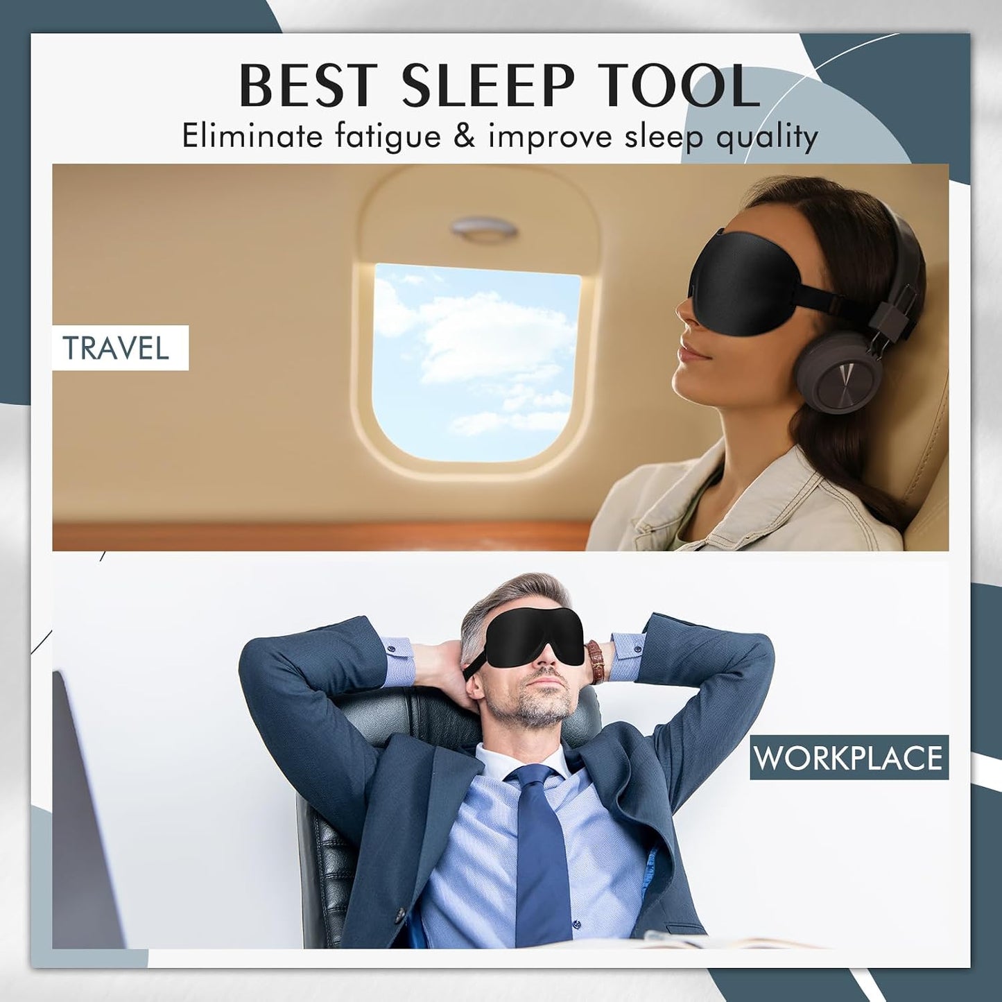 Bonuci 20 Pack Sleep Mask Blackout 3D Eye Mask for Ultralight Sleeping Night Blindfold Eye Covers with Adjustable Strap for Men Women Travel Gift Back and Side Sleeper (Dark Purple)