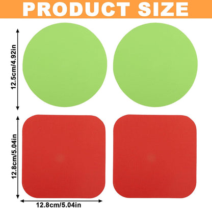 LUTER 4pcs Jar Opener Gripper Pad for Seniors with Weak Hands, Rubber | Multi-function Silicone Bottle Opener Lid Cap Rubber Gripper Pads Kitchen Coasters Gadgets, Light Blue, Green